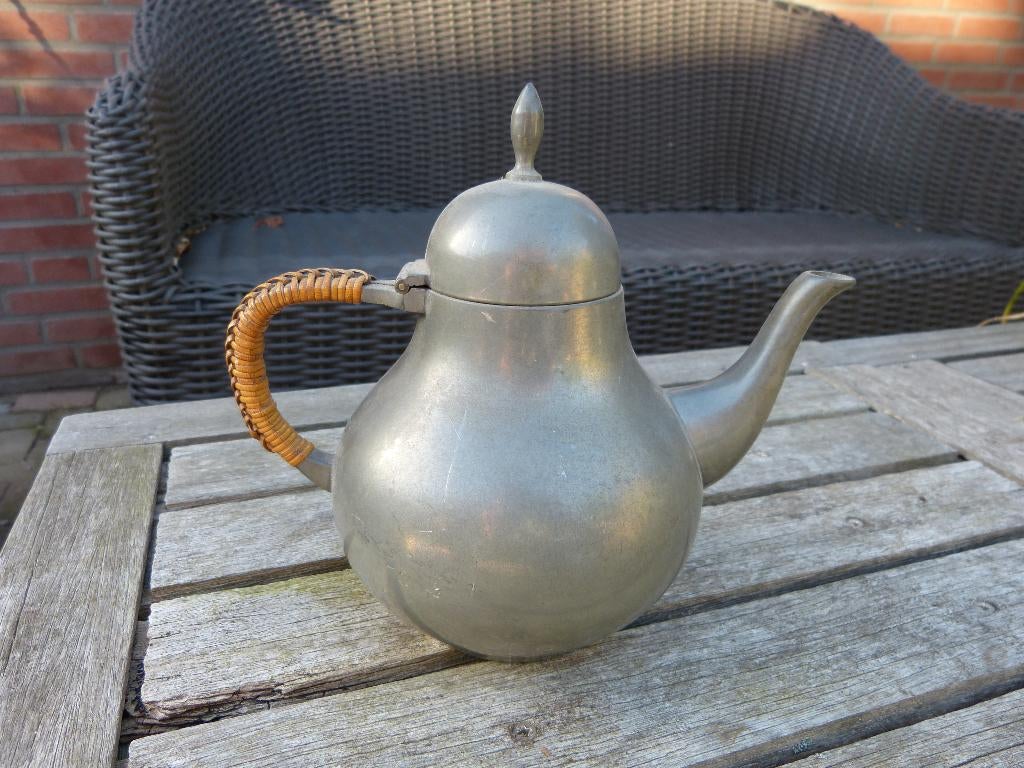 Antieke tinnen theepot GERO zwaar tin, Antiek en Kunst, Antiek | Tin, Ophalen of Verzenden