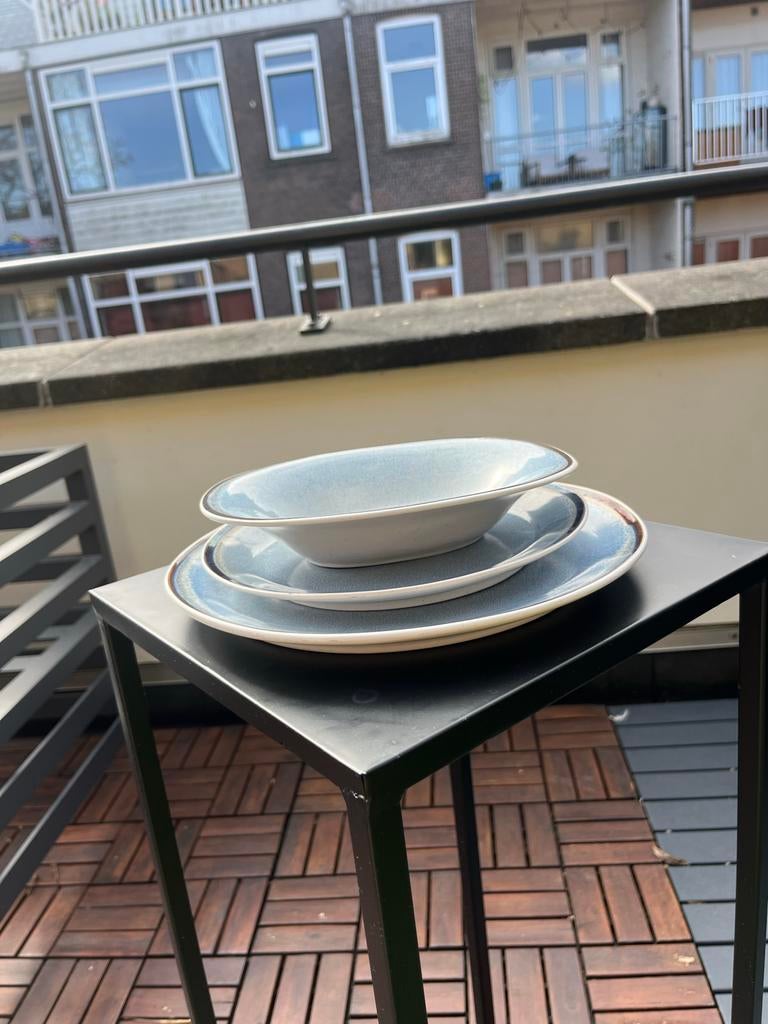 Cosy & Trendy Fez Blauw Borden Set - 19-delig Aardewerk, Huis en Inrichting, Ophalen, Gebruikt, Overige stijlen, Aardewerk