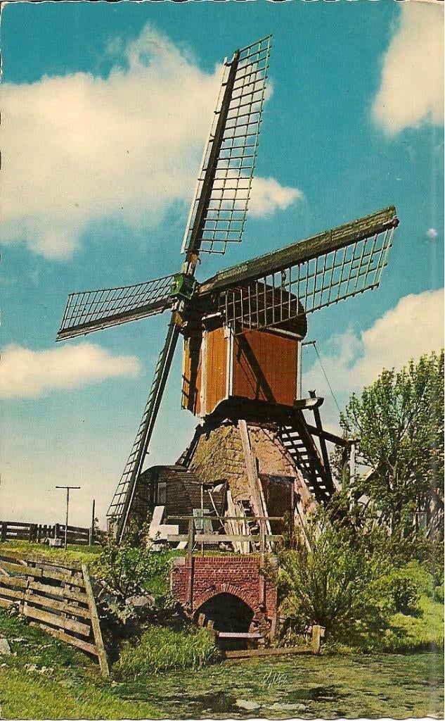 Kleine wipwatermolen  Doespolder te Woubrugge., Ophalen of Verzenden, 1960 tot 1980, Ongelopen, Utrecht