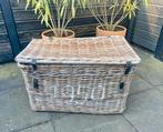 Grote rieten mand met deksel, Ophalen, Overige materialen, Gebruikt, 50 tot 100 cm