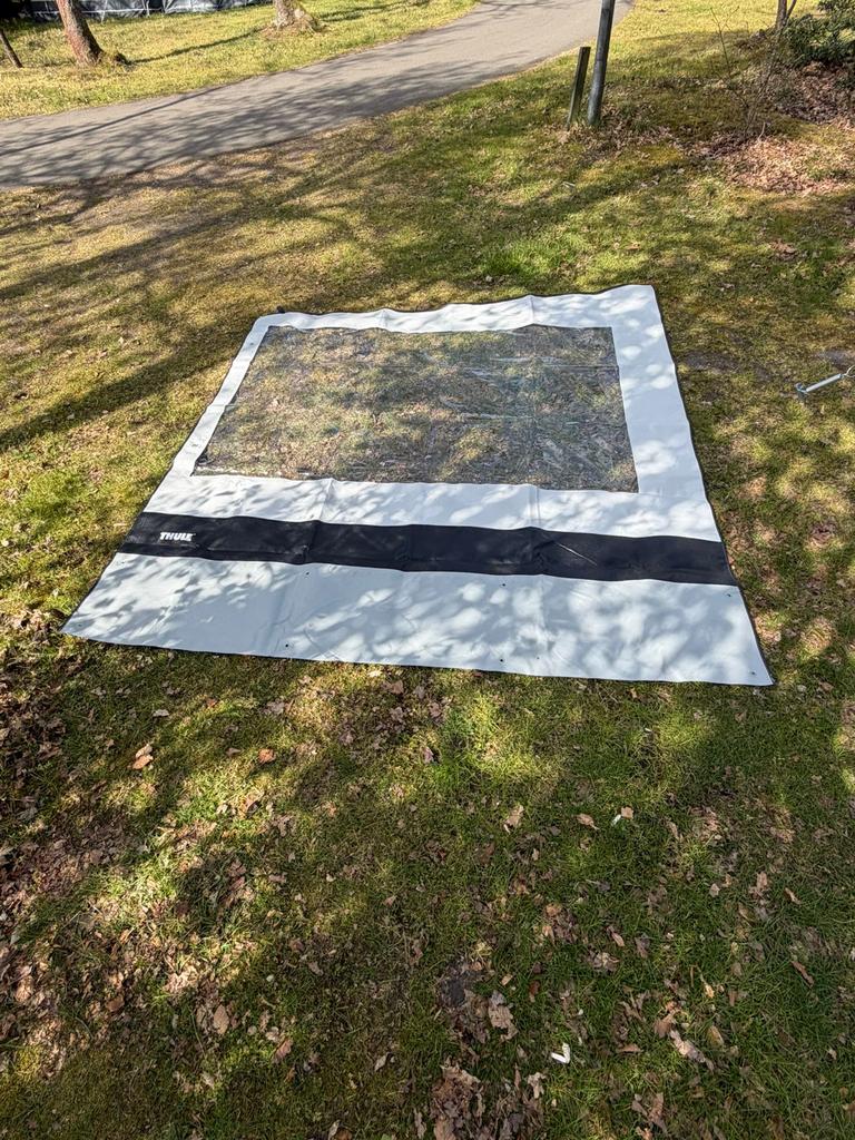 Thule zijwand rechts voor Omnistor 2.5m luifel, rainblocker, Ophalen of Verzenden, Gebruikt, PVC, Thule