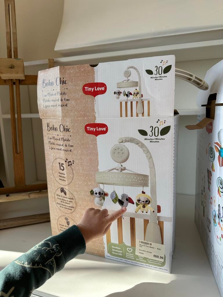 Baby mobiel Tiny Love Boho Chic, Ophalen of Verzenden, Zo goed als nieuw, Mobiel, Met geluid