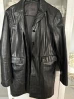 ZW COLLECTION 100% CRINKLE-EFFECT LEATHER COAT - Nieuwstaat, Ophalen of Verzenden, Zo goed als nieuw, Maat 36 (S), Zwart