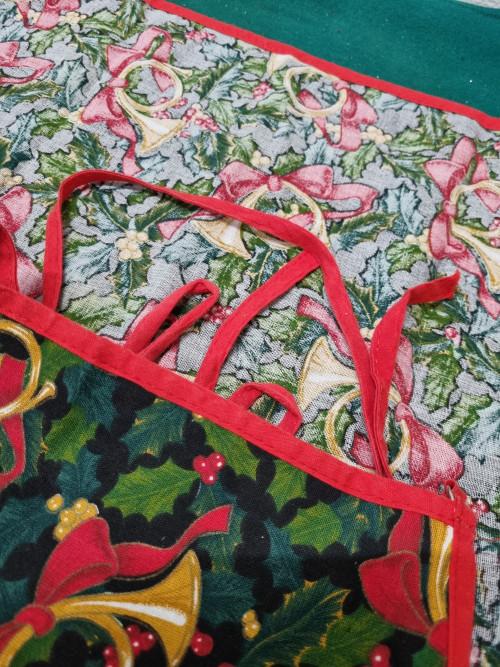 kerst schort met hoorn prent [a715], Diversen, Kerst, Ophalen of Verzenden, 'T Olde Gre-j, Info@toldegrej.nl, Endepoelstraat 20f Didam