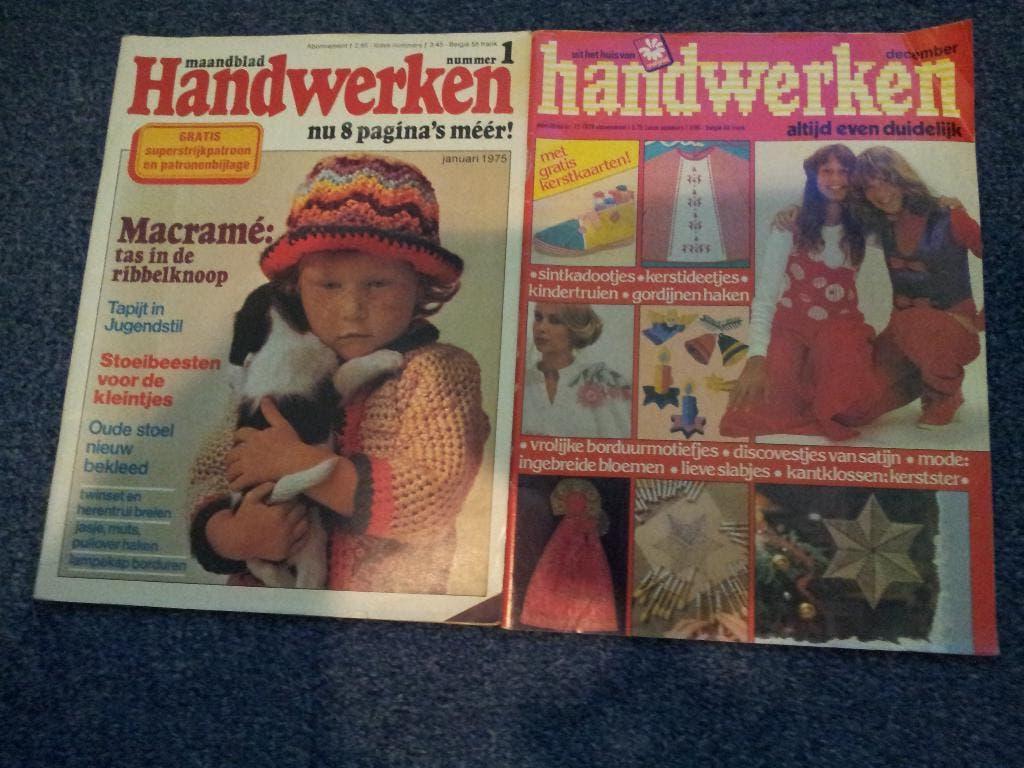 maandblad Handwerken januari 1975 en december 1978 vintage, Ophalen of Verzenden, Gelezen, Breien en Haken