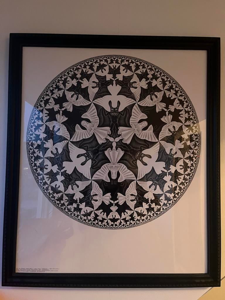 M.C. Escher Cirkellimiet III ingelijst, Ophalen of Verzenden