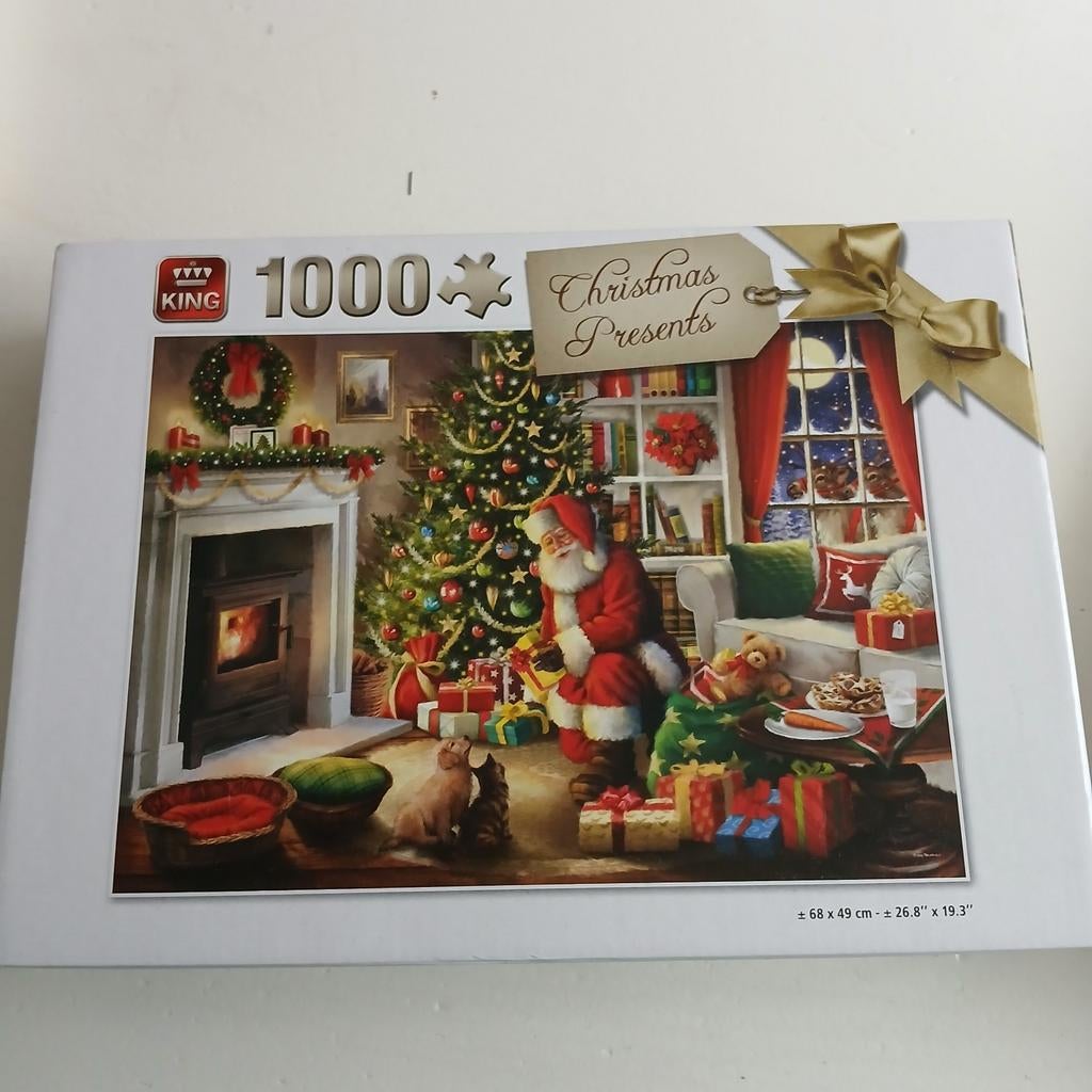 Kerstpuzzel king 1000stukjes, Ophalen of Verzenden, 500 t/m 1500 stukjes, Zo goed als nieuw