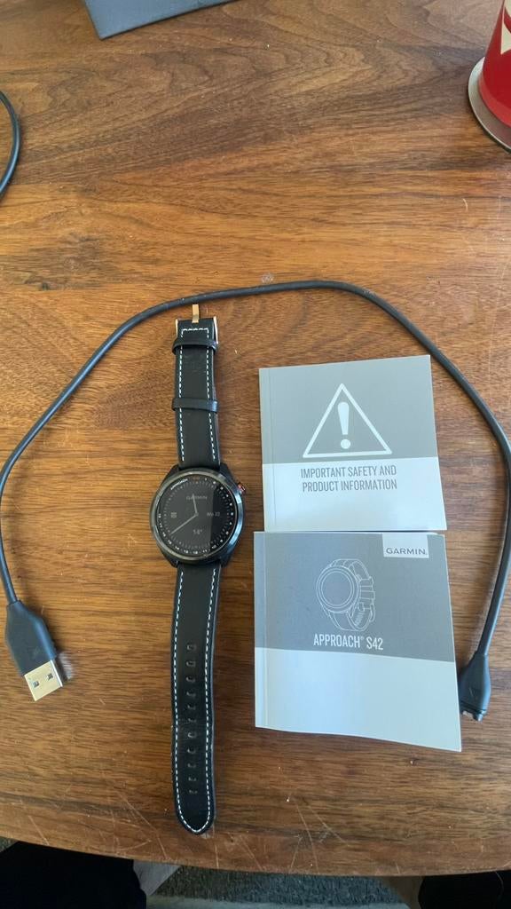 Gamin S42 golfhorloge, Zwart, Ophalen of Verzenden, Zo goed als nieuw, GPS