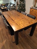 Eettafel massief hout, Huis en Inrichting, 50 tot 100 cm, 150 tot 200 cm, Rechthoekig, Zo goed als nieuw
