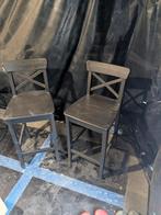 2 zwarte barkrukken ikea, Huis en Inrichting, Barkrukken, Ophalen, Gebruikt