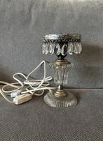 Vintage Michelotti Kristallen Kwastlamp - Boudoir Lamp, Ophalen of Verzenden, Zo goed als nieuw, Glas, Minder dan 100 cm
