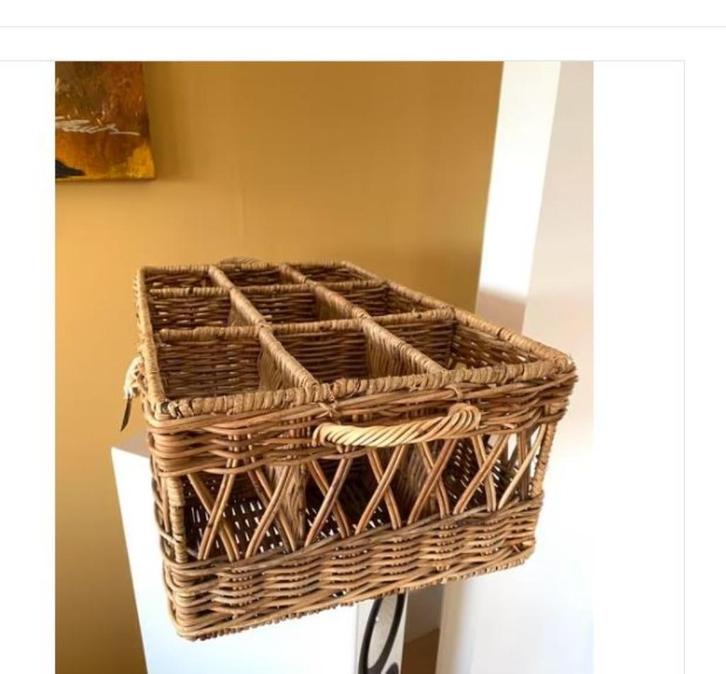 Riviera Maison Rustic Rattan rotan opbergmand CHCS, Huis en Inrichting, Woonaccessoires | Schalen en Manden, Zo goed als nieuw