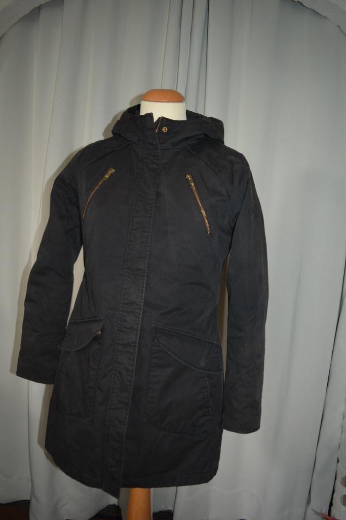 elvine, zwarte comfortabel parka, maat S-M, Kleding | Dames, Jassen | Winter, Zo goed als nieuw, Maat 36 (S), Zwart, Ophalen of Verzenden