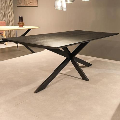 NIEUW: INHOUSE Tafel Selectio Eiken Zwart 220x100cm, Huis en Inrichting, Tafels | Eettafels, Nieuw, 150 tot 200 cm, 100 tot 150 cm