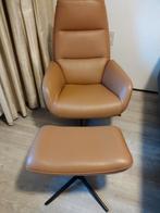 Comfortabele Draaifauteuil met Voetenbank, Huis en Inrichting, Fauteuils, Ophalen, 75 tot 100 cm, Zo goed als nieuw, Metaal