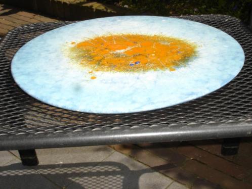 Handgemaakt schaal van Italiaans keramiek 35,5 cm diam, Antiek en Kunst, Antiek | Keramiek en Aardewerk, Ophalen of Verzenden