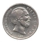 Nederland halve gulden 1860 Willem 3, ½ gulden, Koning Willem III, Zilver, Ophalen of Verzenden