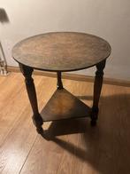 Vintage rond bijzettafeltje – jaren 50/60 – hout, Antiek en Kunst, Antiek | Meubels | Tafels, Ophalen