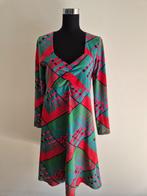 J488 - Rood-groene Lien & Giel jurk maat M (1), Kleding | Dames, Jurken, Maat 38/40 (M), Ophalen of Verzenden, Zo goed als nieuw