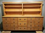 Oude eiken ladekast / buffetkast / dressoir, 25 tot 50 cm, 200 cm of meer, Gebruikt, Landelijk