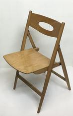 Vintage klapstoel uitgevoerd in beukenhout, Gebruikt, Bruin, Ophalen of Verzenden, Eén