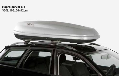 Te huur: Hapro carver 330L 192x64x42cm dakkoffer, Auto diversen, Dakkoffers, Zo goed als nieuw, Ophalen