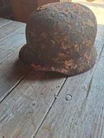 Ww2 wo2 Duitse bodemvondst Helm + binnenwerk, Verzamelen, Ophalen of Verzenden, Landmacht, Duitsland, Helm of Baret