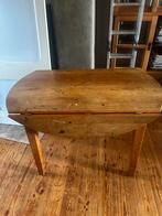 Oude houten tafel met klepbladen, Antiek en Kunst, Ophalen