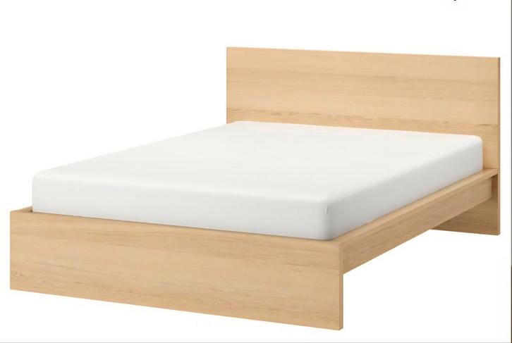 Ikea Malm Bed 140x200, Huis en Inrichting, Slaapkamer | Bedden, Gebruikt, Tweepersoons, 140 cm, Hout, Overige kleuren, Ophalen