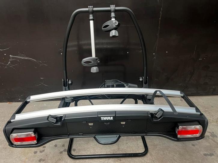 Thule velosspae 918, Auto diversen, Fietsendragers, Zo goed als nieuw, Trekhaakdrager, 2 fietsen, Brede banden, Elektrische fiets