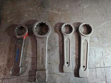 4x Ringslagsleutel 2x 36mm 41mm en 50mm Gedore en ISS beschikbaar voor biedingen