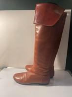 Vintage Women’s Cognac Leather Over Knee Boots Size 38, Ophalen of Verzenden, Zo goed als nieuw, Bruin, Hoge laarzen