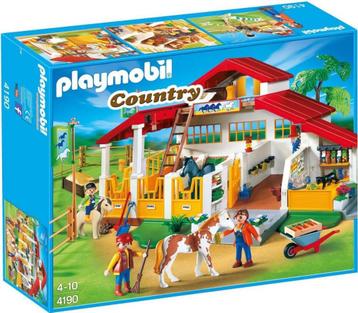 Playmobil paardenstal (4190) inclusief wasplaats (4193) beschikbaar voor biedingen