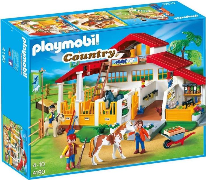 Playmobil paardenstal (4190) inclusief wasplaats (4193), Kinderen en Baby's, Speelgoed | Playmobil, Gebruikt, Complete set, Ophalen of Verzenden