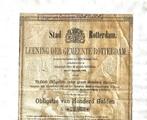 Antieke obligatie van de gemeente Rotterdam, Ophalen of Verzenden, Obligatie of Lening