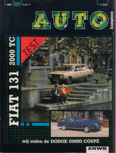 Autokampioen 32 1981 : Fiat 131 Supermirafiori 2000 TC, Boeken, Auto's | Folders en Tijdschriften, Gelezen, Algemeen, Ophalen of Verzenden