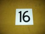 oud huisnummer 16 nummer nummerbord huisnummers bord, Ophalen of Verzenden