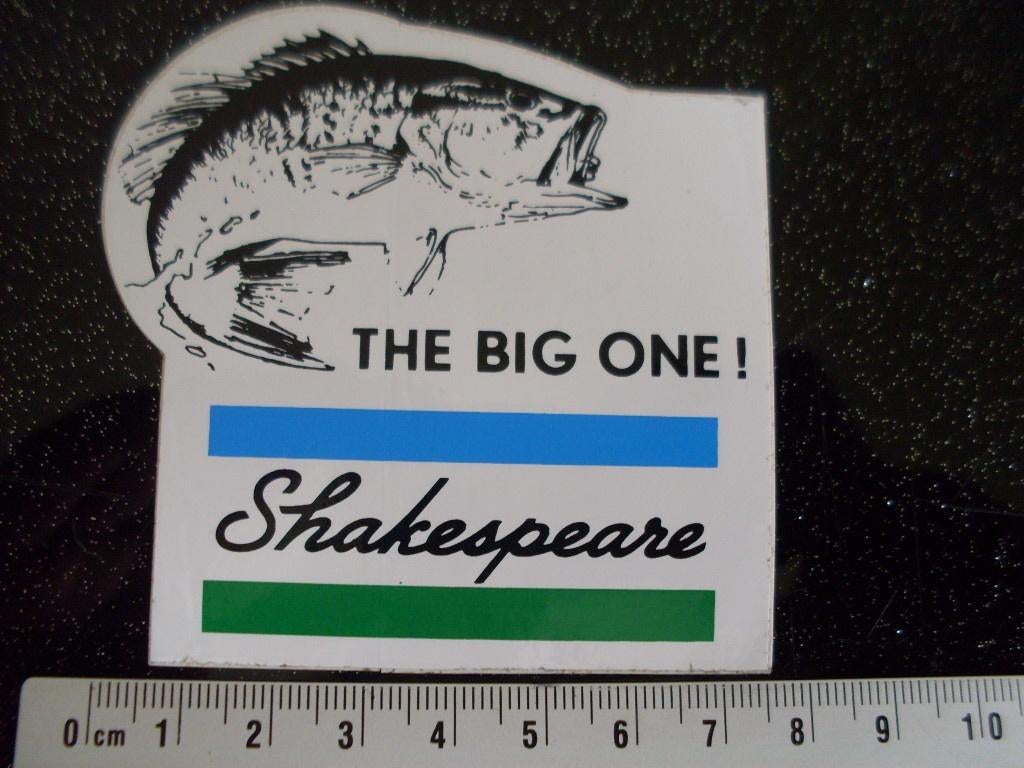 sticker Shakespeare logo the big one! baars hengelsport, Verzenden, Zo goed als nieuw, Merk