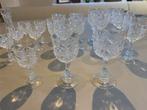 Kristallen wijnglazen set met vazen en bonbonniere, Antiek en Kunst, Ophalen