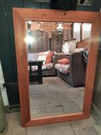 Grenen houten lijst met facet spiegel 95x65cm, Huis en Inrichting, Ophalen, Zo goed als nieuw, Minder dan 100 cm, Rechthoekig