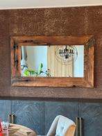 Robuuste spiegel van teakhout, Ophalen, Rechthoekig, 100 tot 150 cm, Minder dan 100 cm