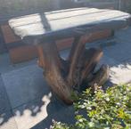 Boomstam salon (tuin) tafel suar hout, 50 tot 100 cm, Gebruikt, 50 tot 75 cm, Overige houtsoorten