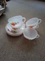 Vintage Arcopal Soepkoppen & Schotels (5 stuks), Huis en Inrichting, Keuken | Servies, Gebruikt, Ophalen of Verzenden, Glas, Overige stijlen