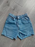 Vintage 80s Levis 901 denim shorts 29, Gedragen, Levi's, Blauw, Ophalen of Verzenden