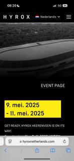 GEZOCHT TICKET  HYROX WOMEN 11 MEI, Tickets en Kaartjes, Sport | Overige, Eén persoon, Mei