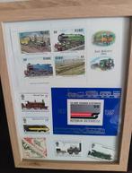 Ingelijste Postzegelcollectie Treinen, Ophalen of Verzenden, Buitenland