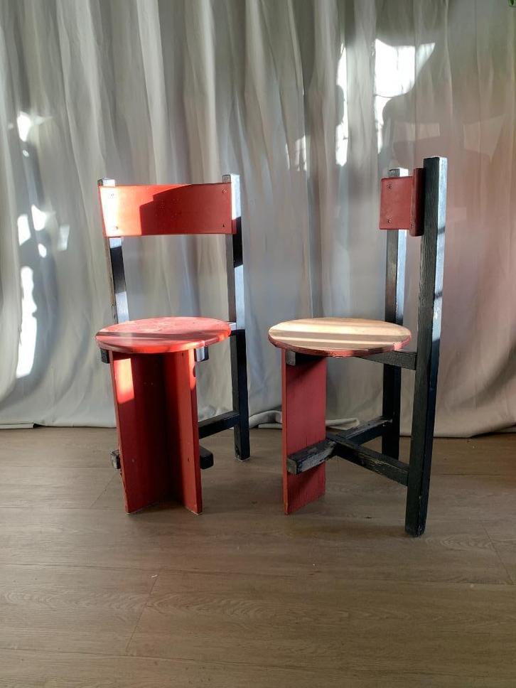 2x Piet Blom Bastille Stoelen, Huis en Inrichting, Stoelen, Gebruikt, Twee, Hout, Overige kleuren, Ophalen