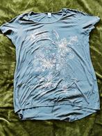 Grijs T-shirt met print met pailletten maat XL, Gedragen, Grijs, Ophalen of Verzenden, Maat 46/48 (XL) of groter