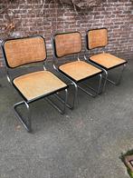 3 vintage Marcel breuer Cesca stoelen, Ophalen, Gebruikt, Bruin, Twee