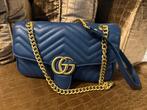 Mooie blauwe gg Designer tas bag met gouden ketting, Ophalen of Verzenden, Zo goed als nieuw, Blauw, Schoudertasje